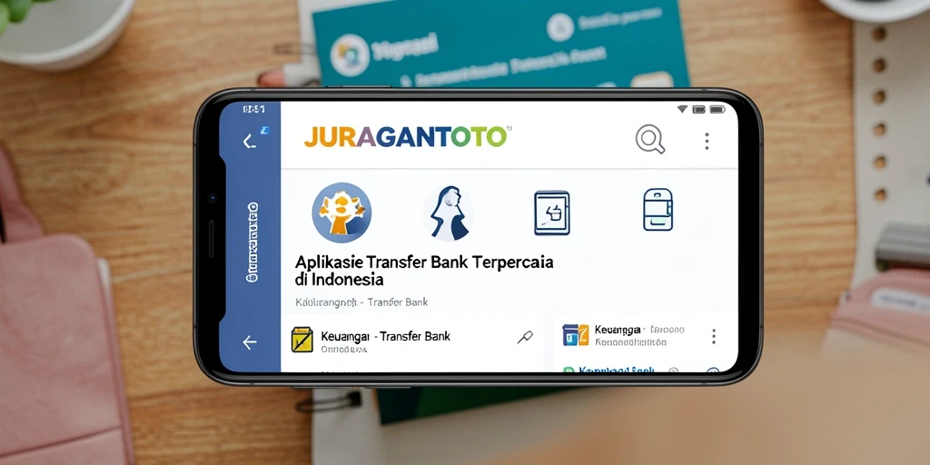 Screenshot aplikasi JURAGANTOTO menampilkan antarmuka Transfer Bank yang sederhana dan efisien.