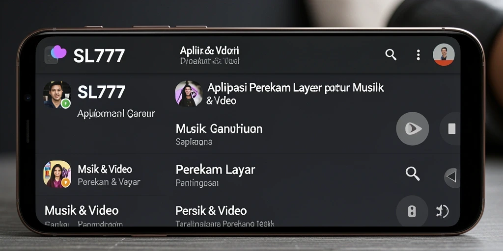 Antarmuka SL777 dengan fitur Perekam Layar yang mudah digunakan.