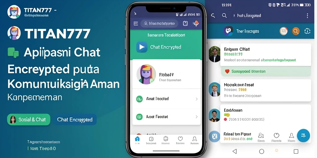 Antarmuka pengguna TITAN777 yang modern dan ramah pengguna untuk chat aman.